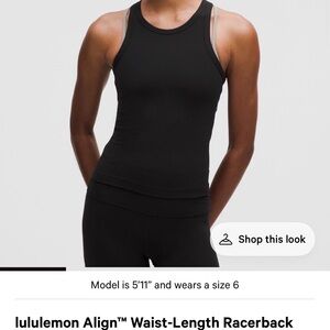 Lululemon Align Racerback Tank - Black